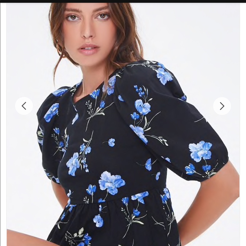 NWT STYLISH & CUTE FLOWER PRINT FEMININE TOP
